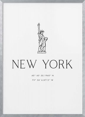 New York city coordinates Poster