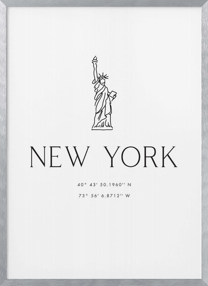 New York city coordinates Poster