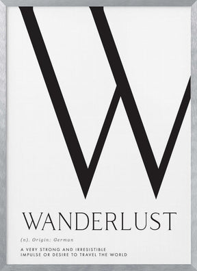 Wanderlust definition typography art Poster