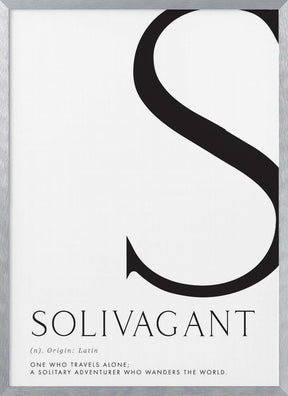 Solivagant definition typography art Poster