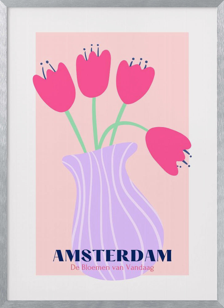 Amsterdam Tulips Poster