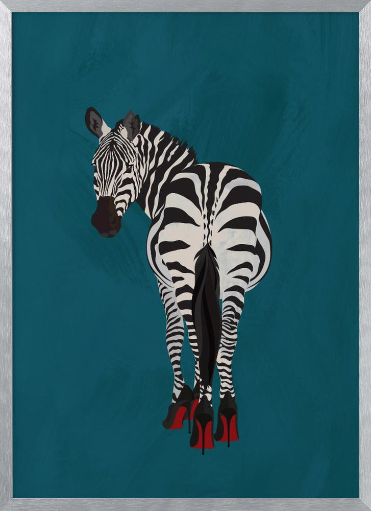 Zebra heels Poster