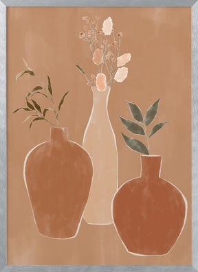 Set of Flower Vases Poster