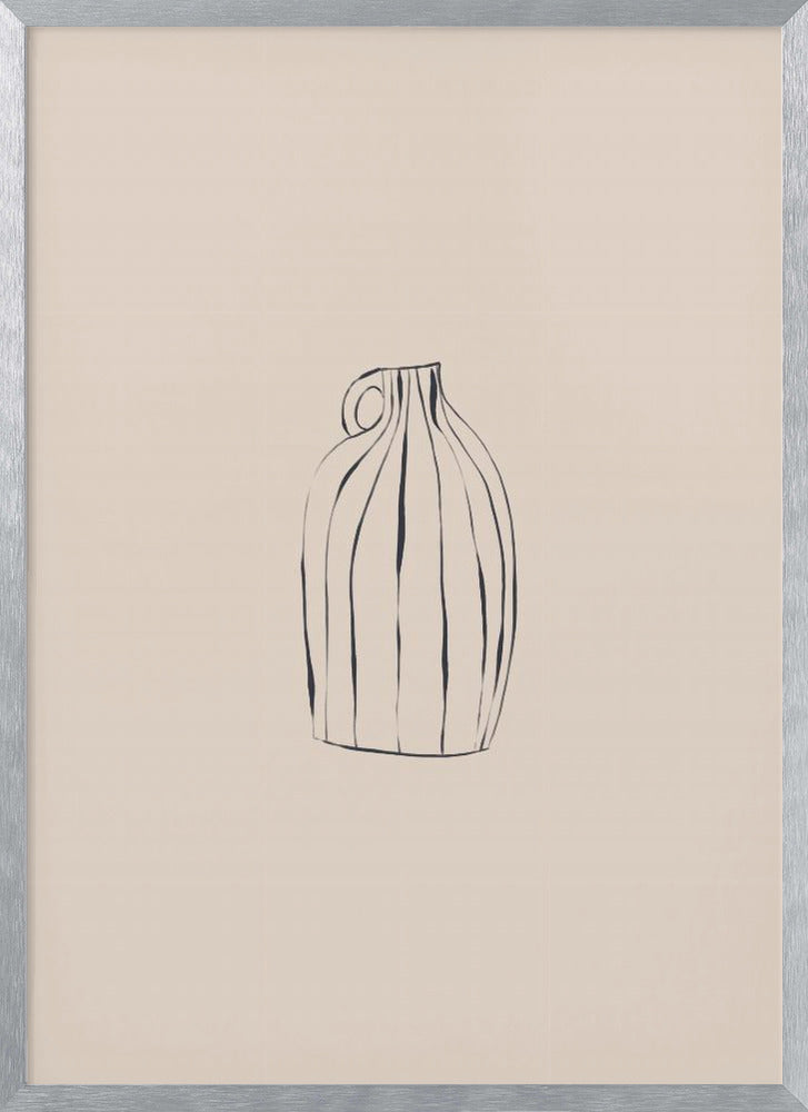 Striped Vase Poster