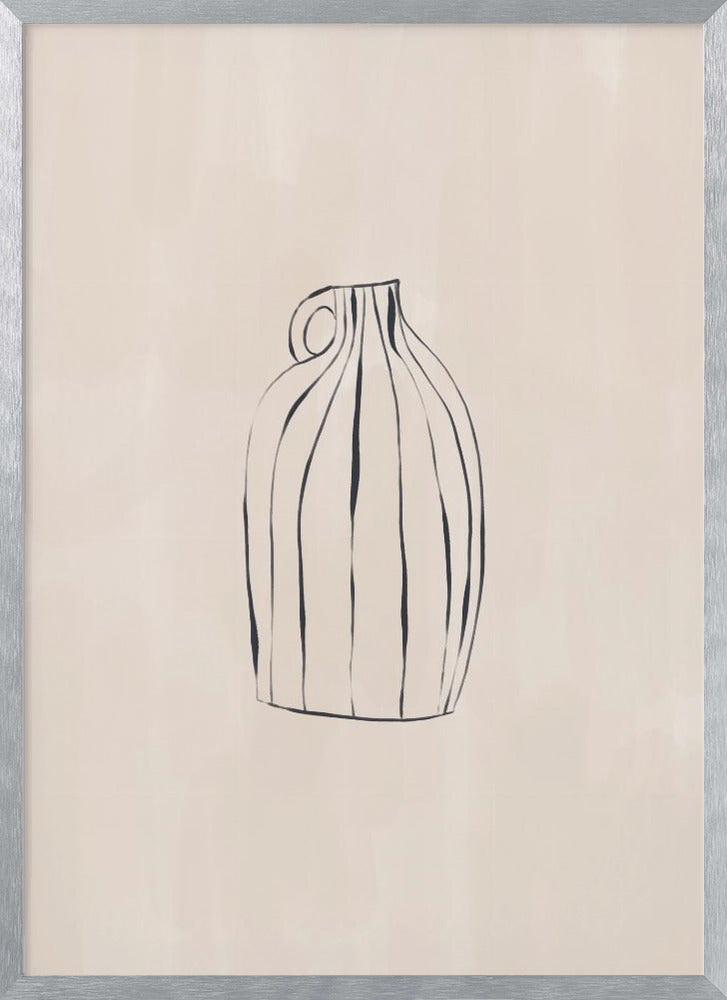 Striped Vase Poster