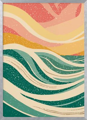 Abstract Sea Waves Poster