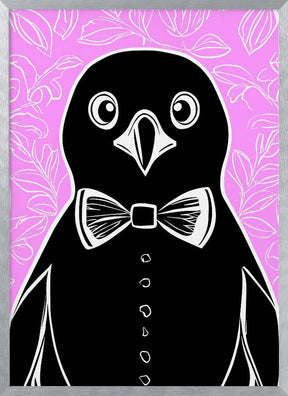 Penguin with bow tie Poster