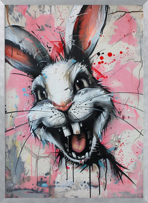 Creepy laughing bunny Poster