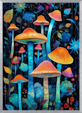 Nature 2 mushrooms Poster