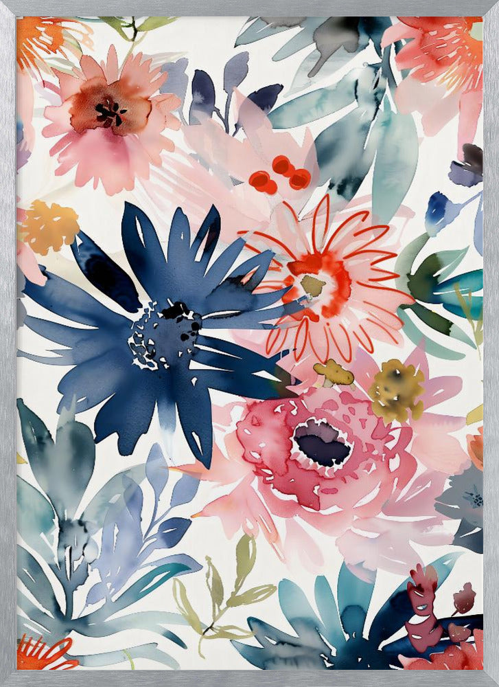 Watercolor Floral No. 1 Poster