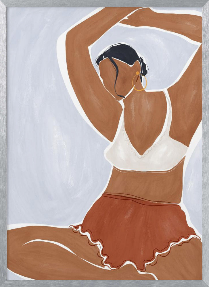 Woman Doing Yoga In Bikini Print By Ivy Green Illustrations Poster