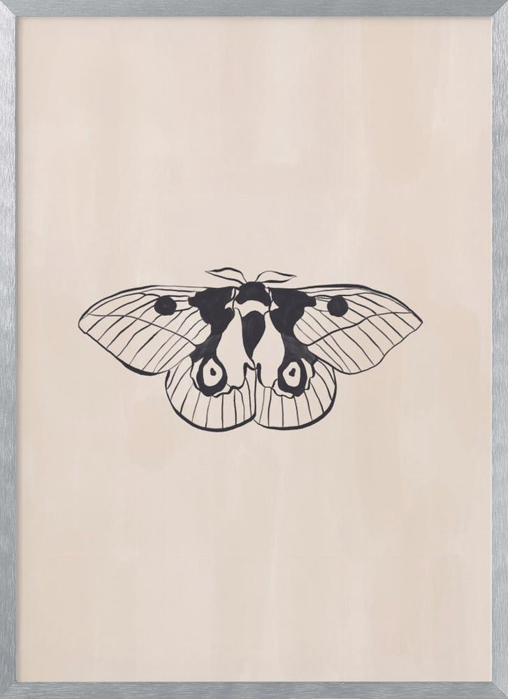 Moth Line Art Print By Ivy Green Illustrations 4 5 Ratio Poster