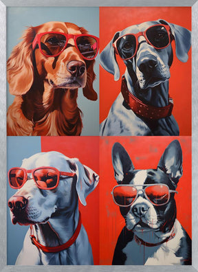 Dogs In Shades Poster