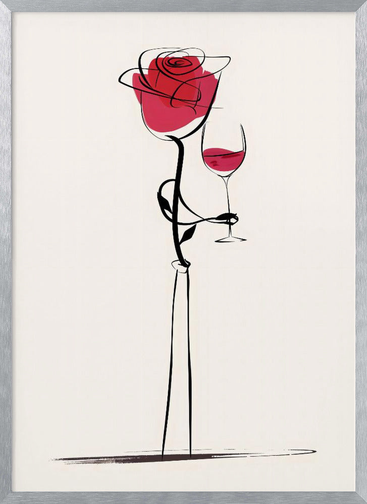 Wine Rose Poster