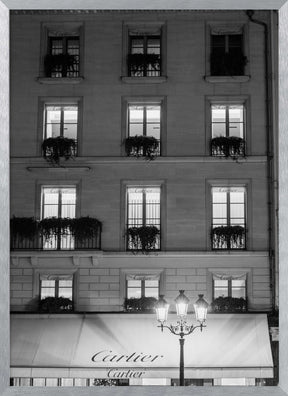 Paris Place Vendome Black and White Poster