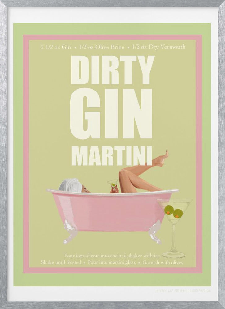 Jlr Cocktails- Dirty Gin Martini Poster