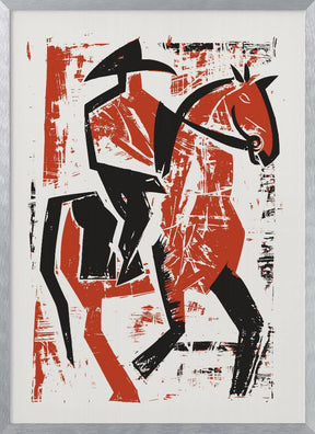 Abstract Horse Rider Poster