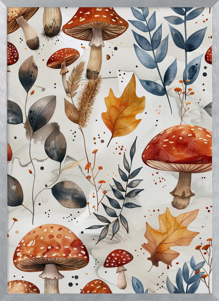 Nature Flowers and Leaves Watercolor Art (105) Poster