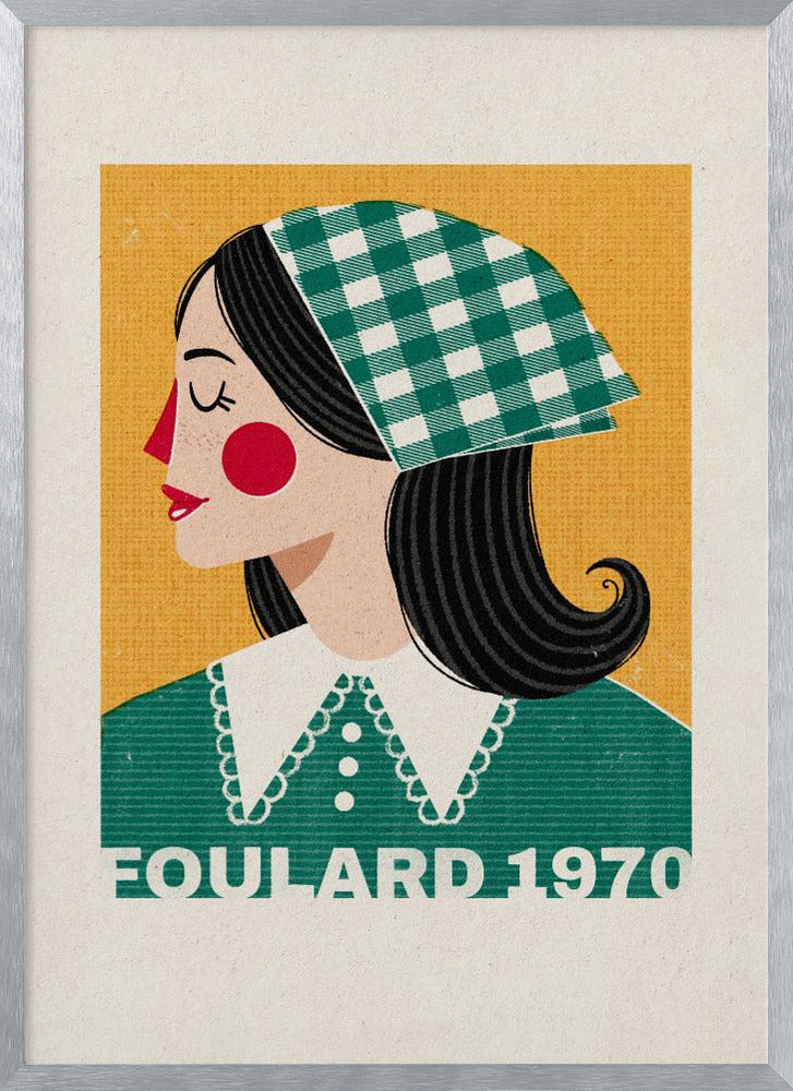 Foulard French Fashion Portrait Poster