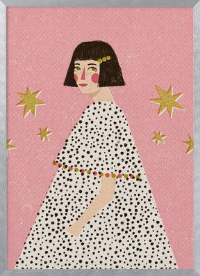 Polka Dots Girl Poster