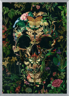 Papillon Skull Poster