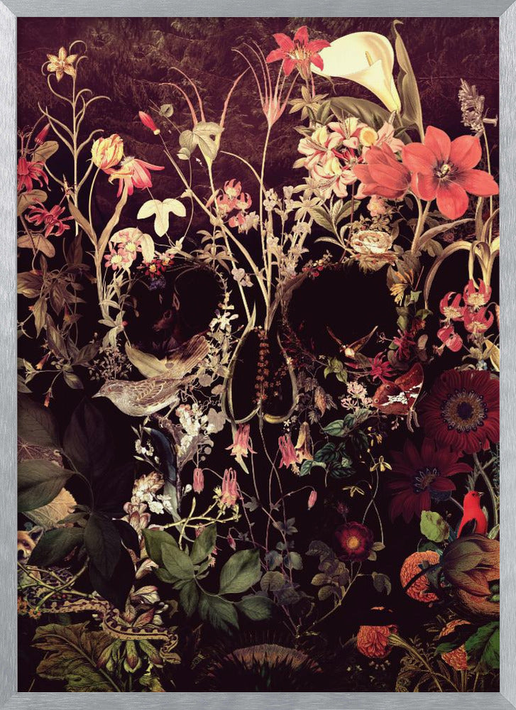 Bloom Skull Poster