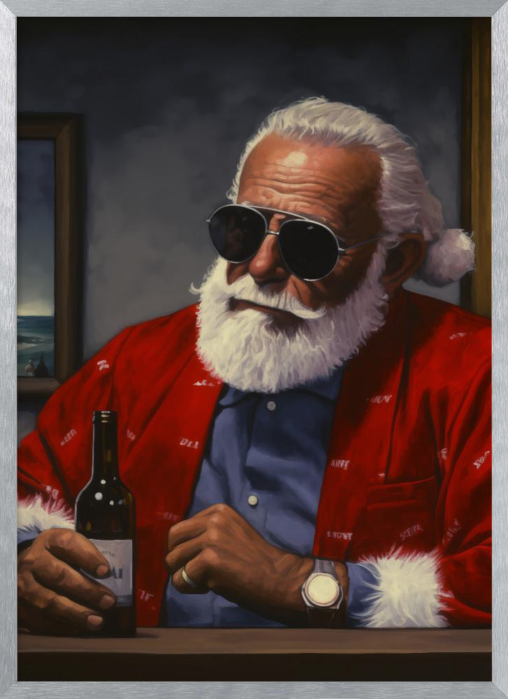 Sun Tan Claus Poster