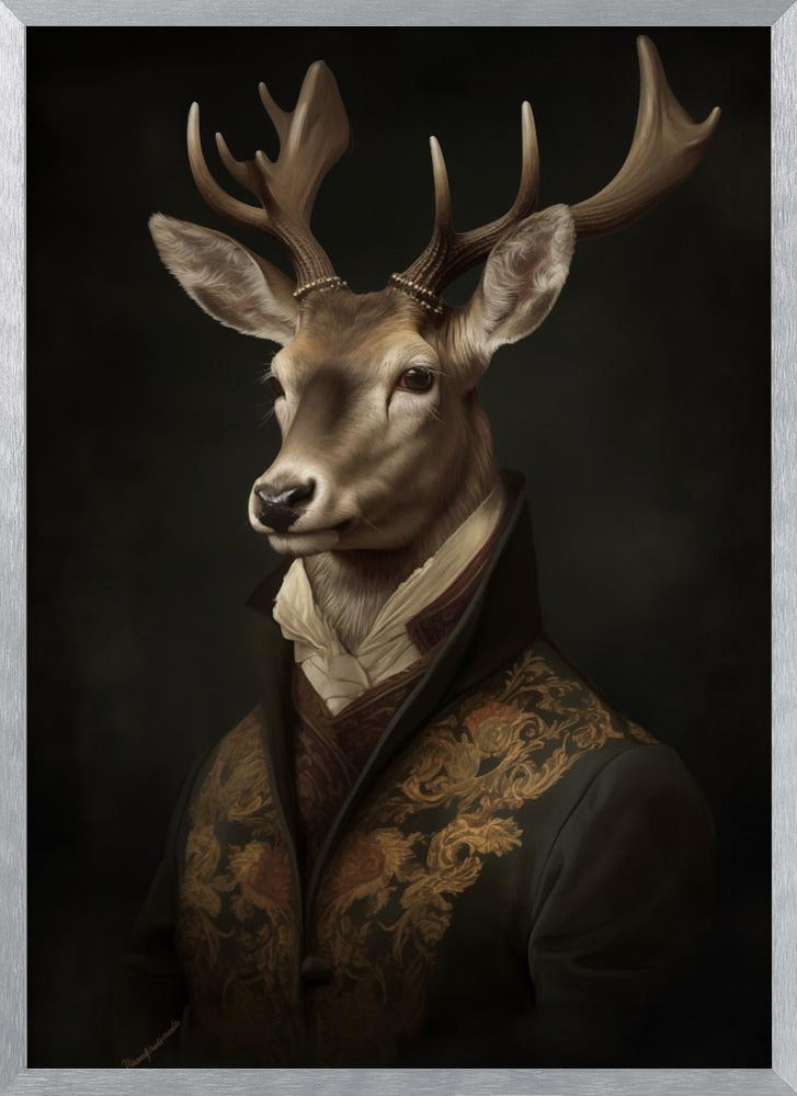 Stag Portrait Poster