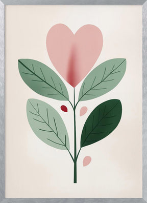 Heart Shaped Flower Poster