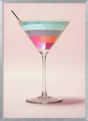 Striped Martini Poster