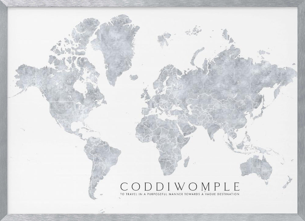 Coddiwomple world map Poster