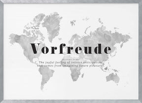 Vorfreude world map Poster