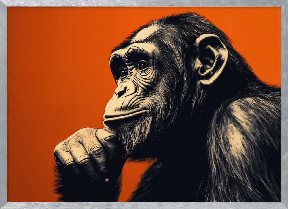 Thinking Monkey Poster