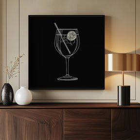 A Glass of Gin and Tonic Poster