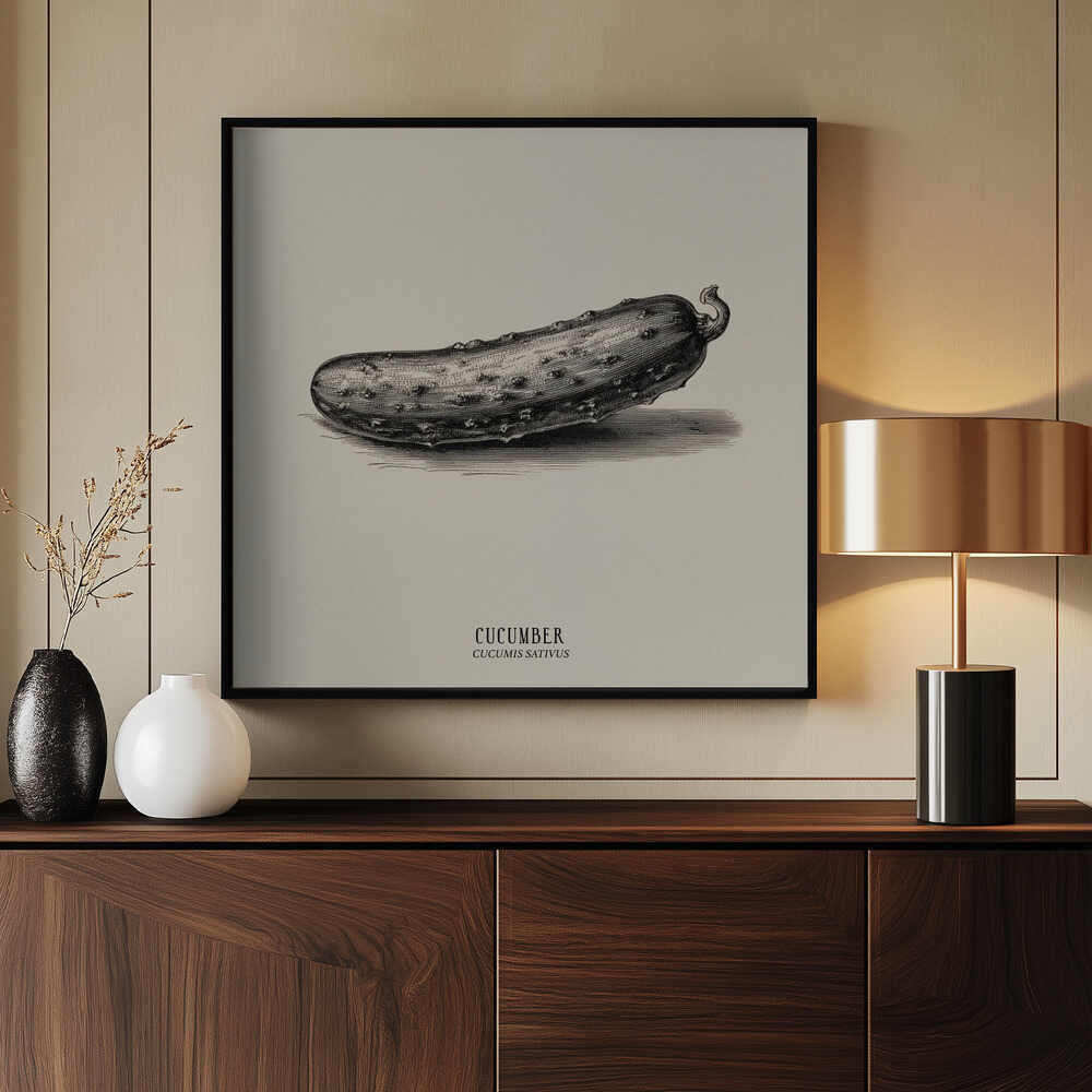 Vintage Vegetables - Cucumber Poster