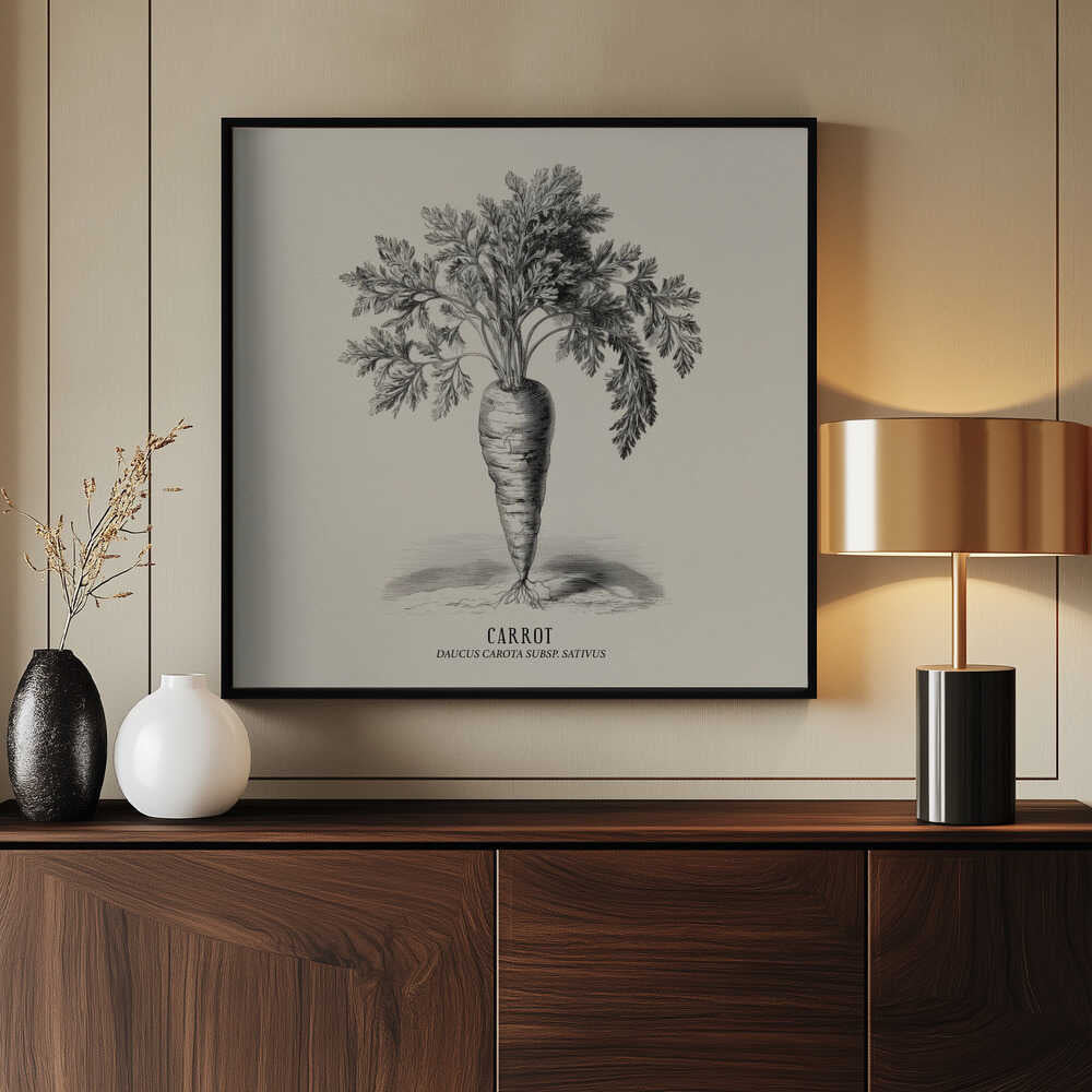 Vintage Vegetables - Carrot Poster