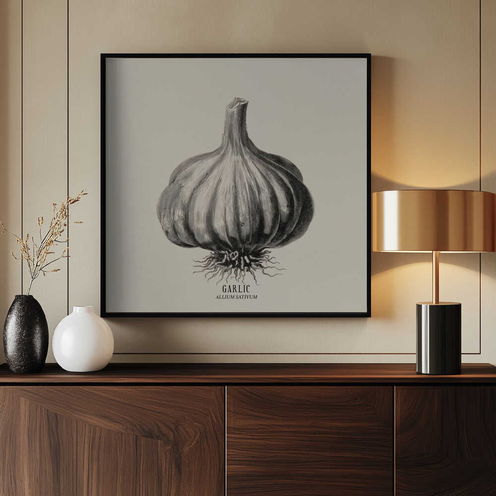 Vintage Vegetables - Garlic Poster