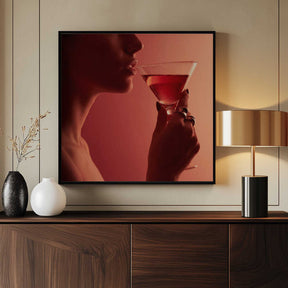 Sipping a Cocktail Poster