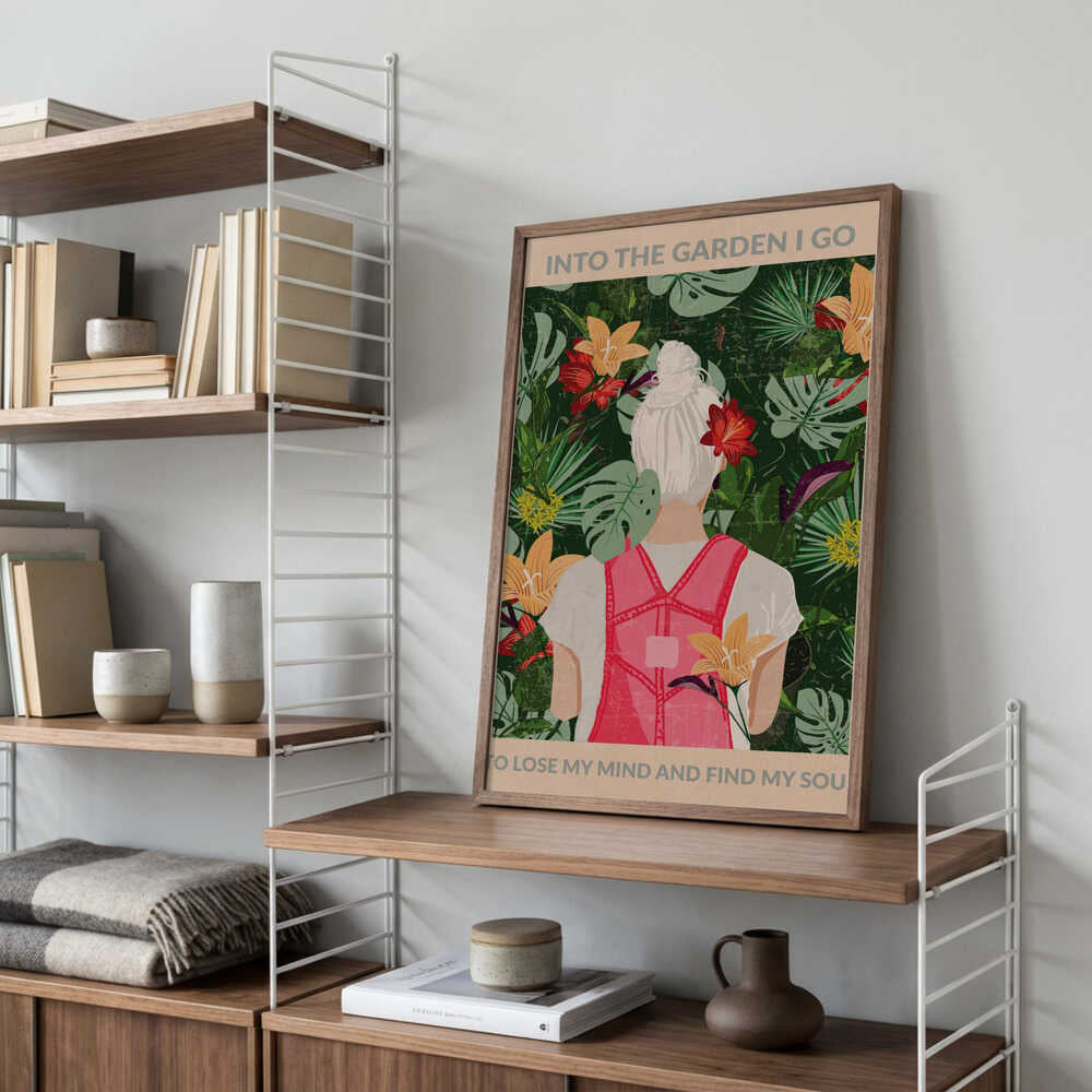 Into the Garden (grey) Poster