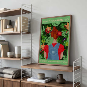 Into the Garden (redhead &amp; Light Green) Poster