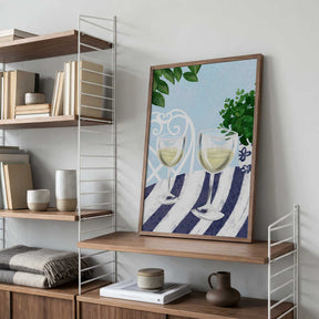 White wine under the tree Poster