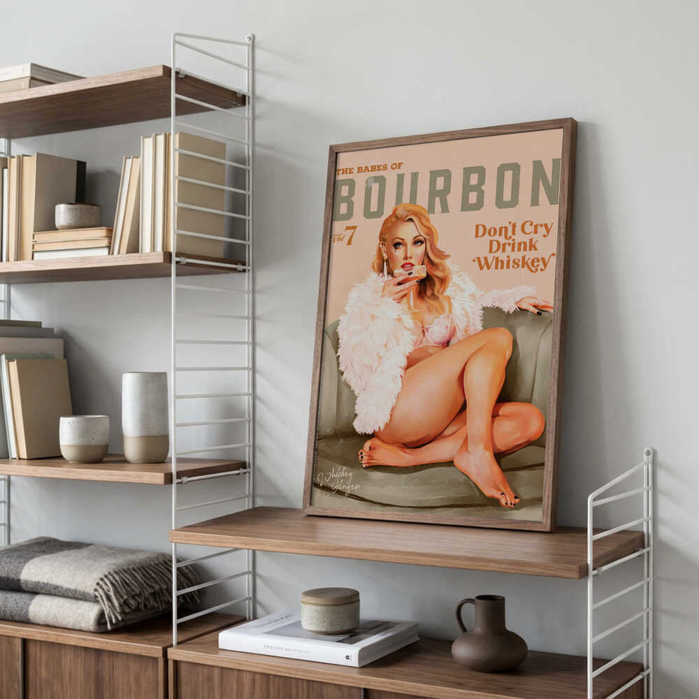Babes of Bourbon Vol 7 Sexy Vintage Whiskey Pinup Girl Poster