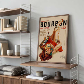 Babes of Bourbon Vol 13 Rum Drinking Pinup Girl Art Poster