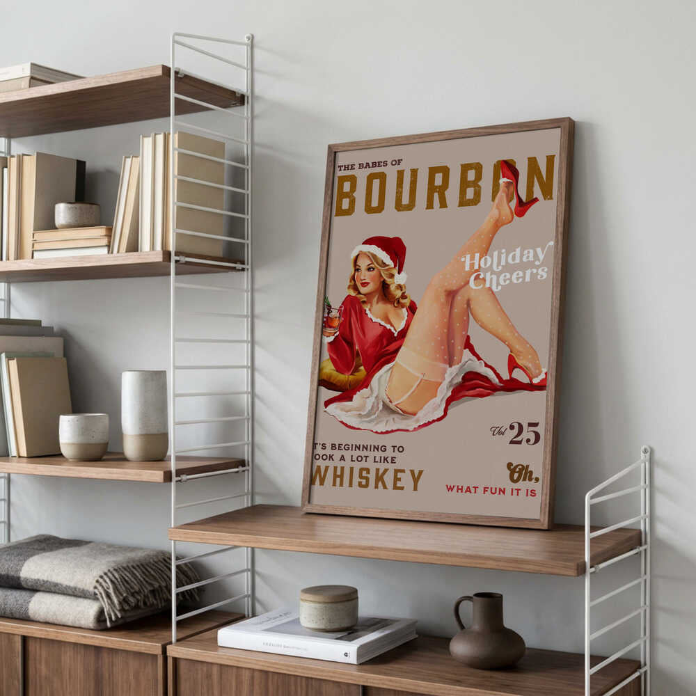 Babes of Bourbon Vol 25 Holiday Cheer Christmas Pinup Poster