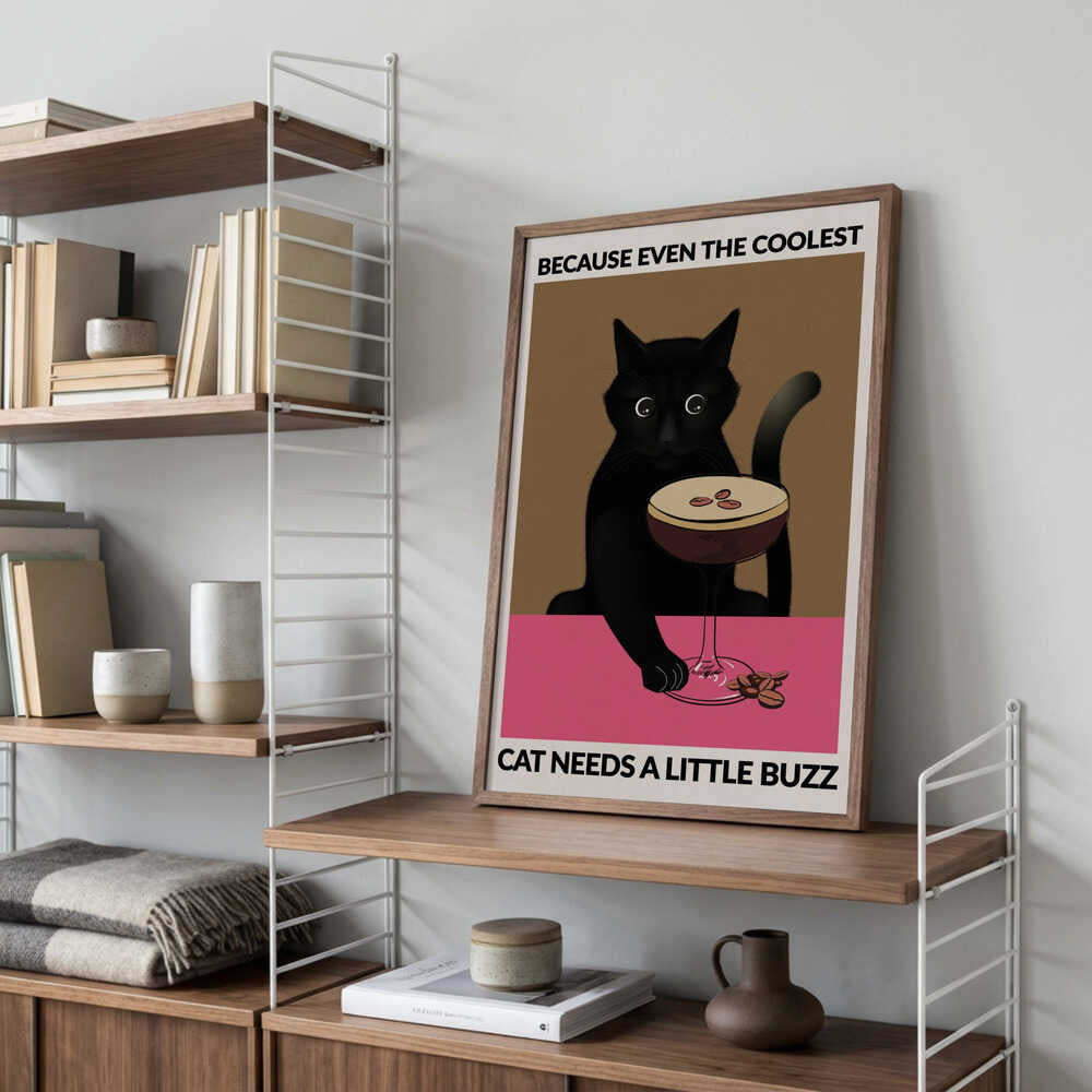 A4 Cat & Espresso 01.png Poster