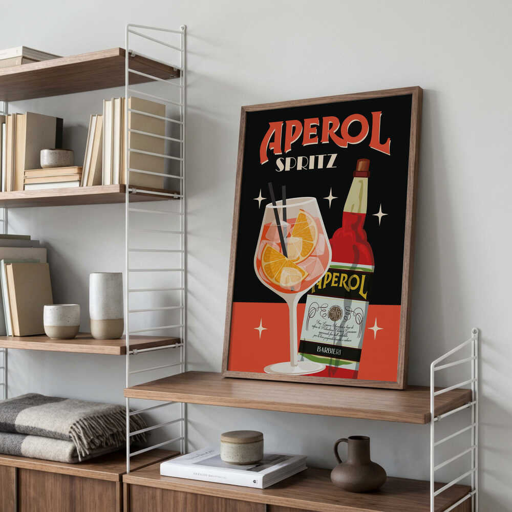 A4 Aperol Spritz 2 Black 01.png Poster