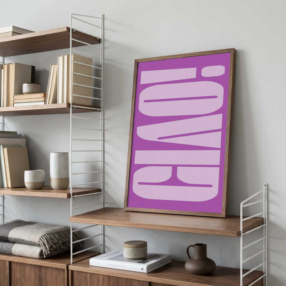 Bold Purple Typework Poster