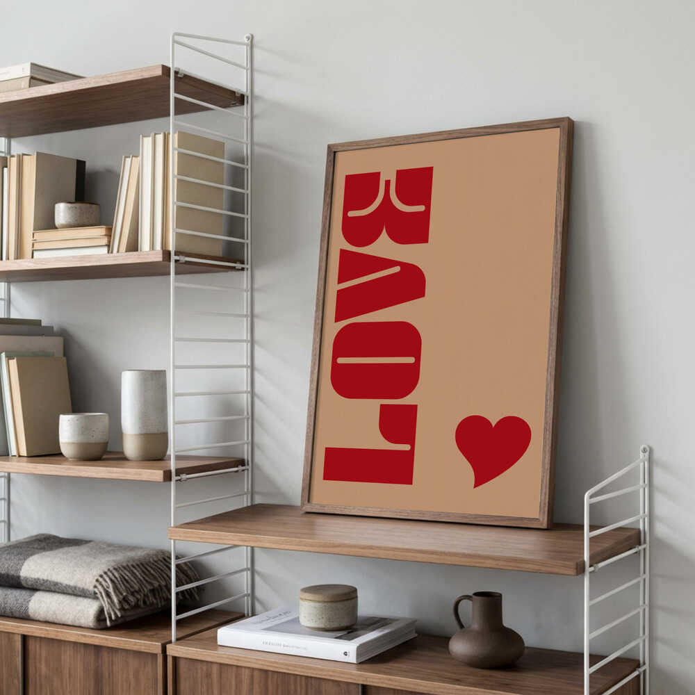Red Bold Lettering Poster