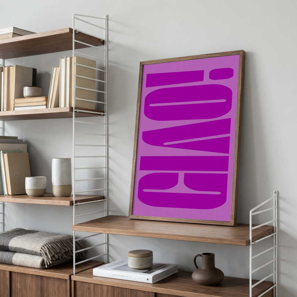 Bold Fuchsia Layers Poster