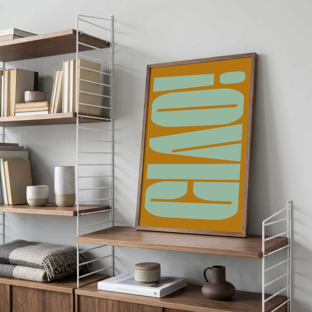 Mint Orange Harmony Poster
